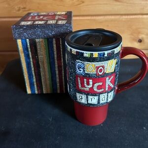 Lang Ceramic " Good Luck Grad " Travel Mug